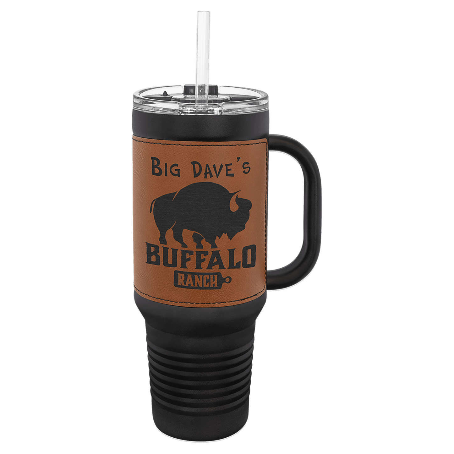 Polar Camel Leatherette Travel Mug Handle and Straw