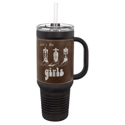 Polar Camel Leatherette Travel Mug Handle and Straw