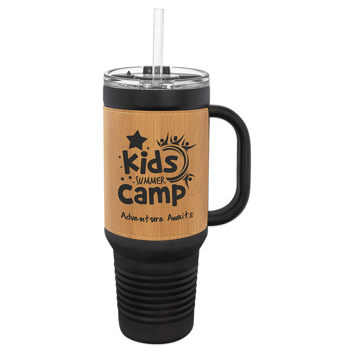 Polar Camel Leatherette Travel Mug Handle and Straw