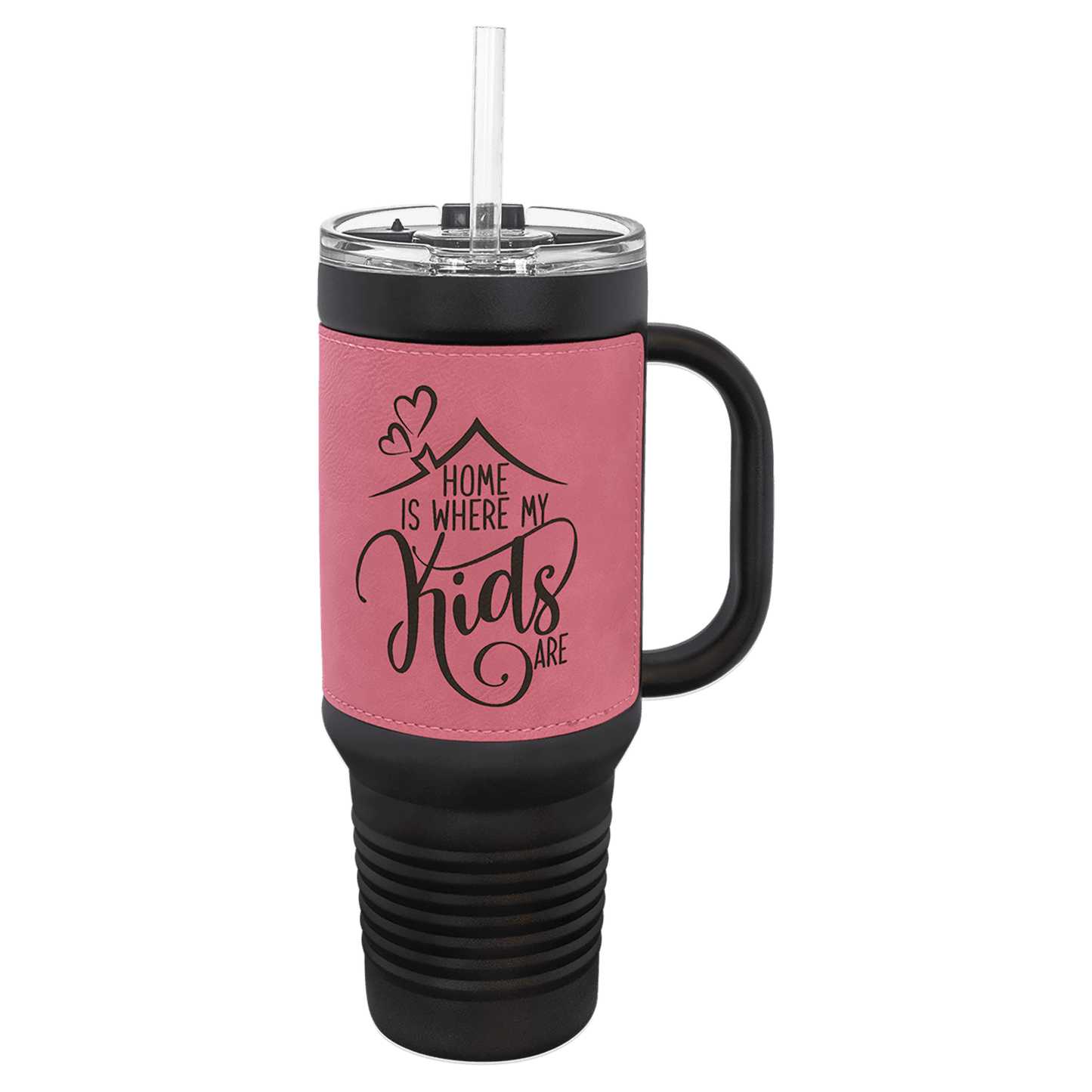 Polar Camel Leatherette Travel Mug Handle and Straw