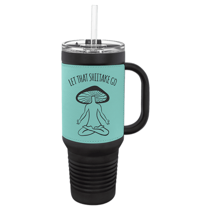 Polar Camel Leatherette Travel Mug Handle and Straw