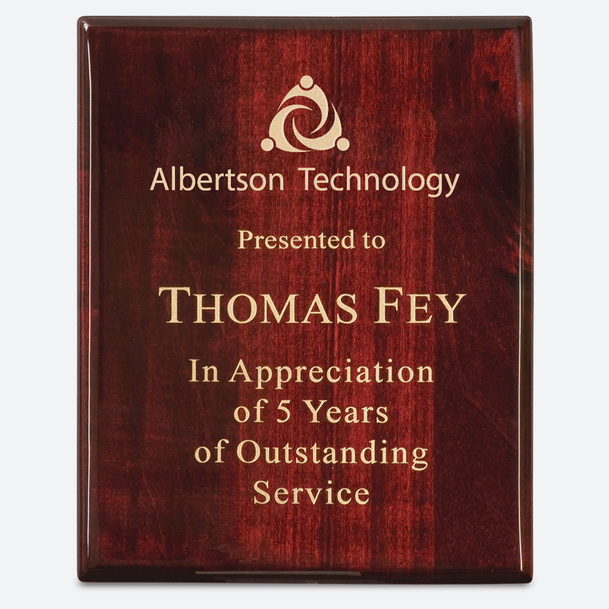 Premium Rosewood Piano Finish Plaque
