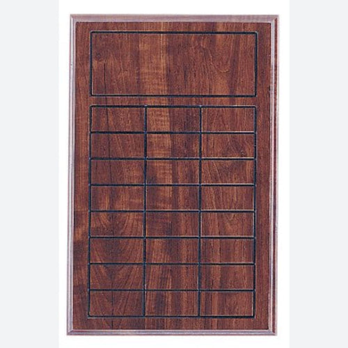 Cherry Finish Blank Perpetual Plaque for 24 Plates