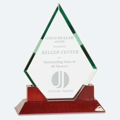 Jade Diamond Prestige Glass with Rosewood Piano Finish Base