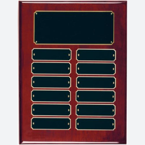 12 Plate Rosewood Piano Finish Completed Perpetual Plaque
