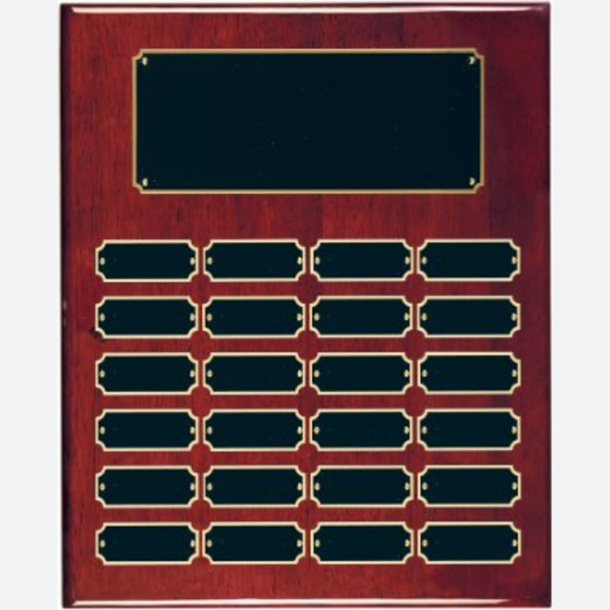 24 Plate Rosewood Piano Finish Completed Perpetual Plaque
