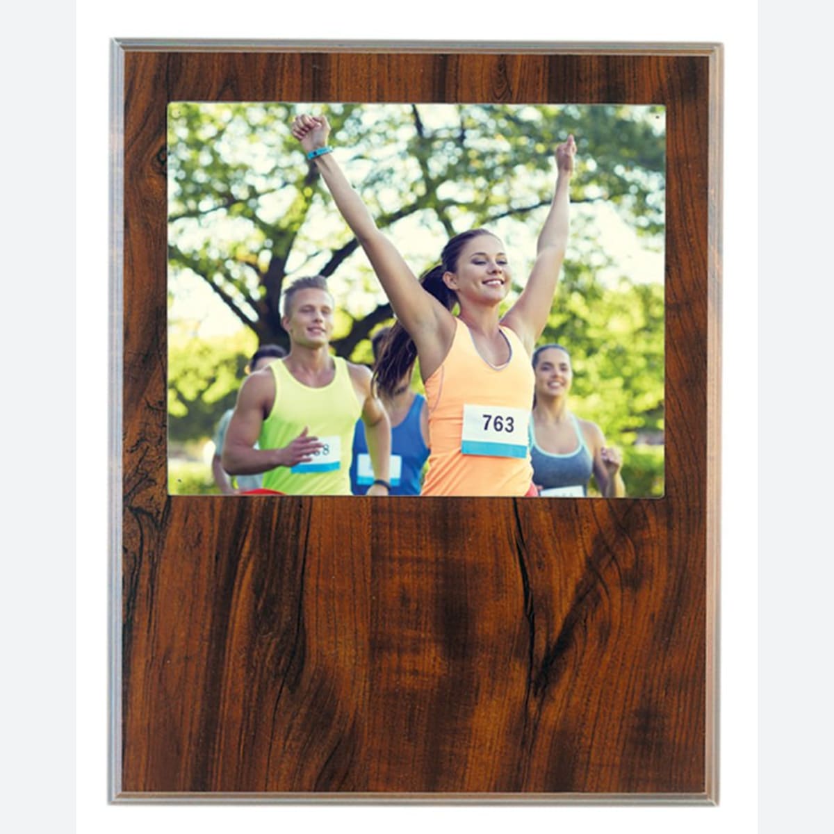 Cherry Finish Routed Plaque with Ple x iglass Window