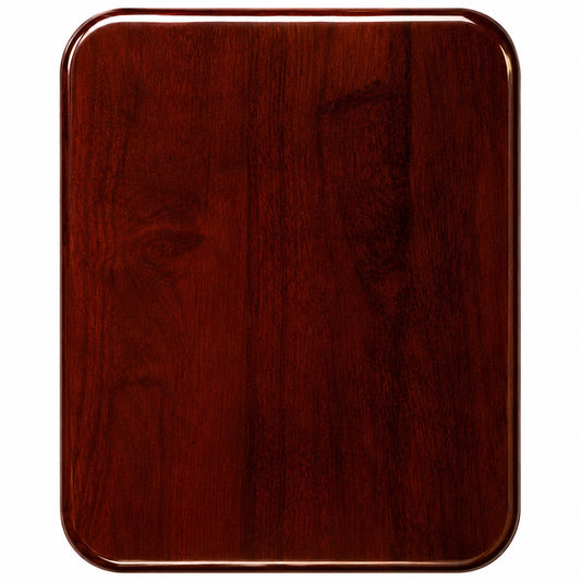 Rosewood Piano Finish Round Corner Plaque