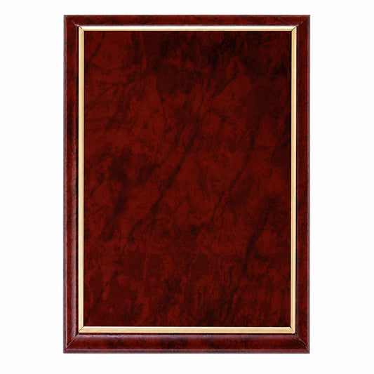 Ruby Marble Finish Plaque with Gold Cove Edge