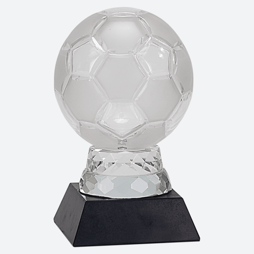 Glass Soccer Ball with Marble Base