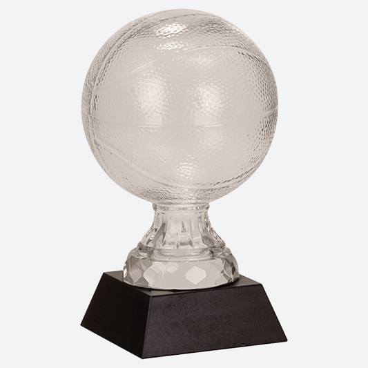 Glass Basketball with Marble Base