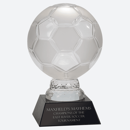 Glass Soccer Ball with Marble Base