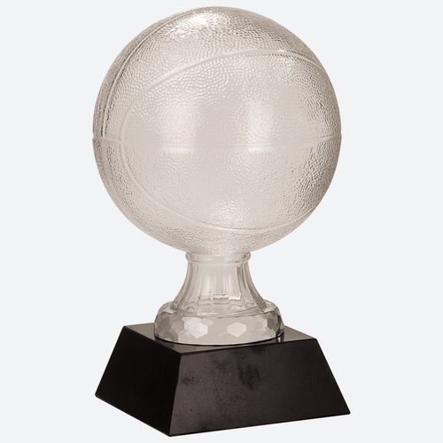 Glass Basketball with Black Marble Base