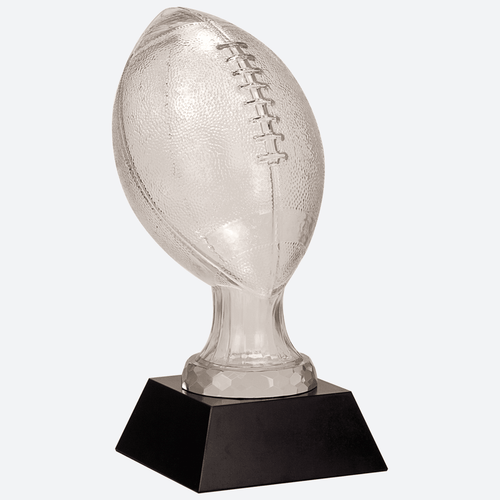 Glass Football with Black Marble Base
