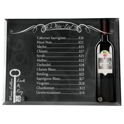 Sublimation Horizontal Glass with 2 Silver Pins