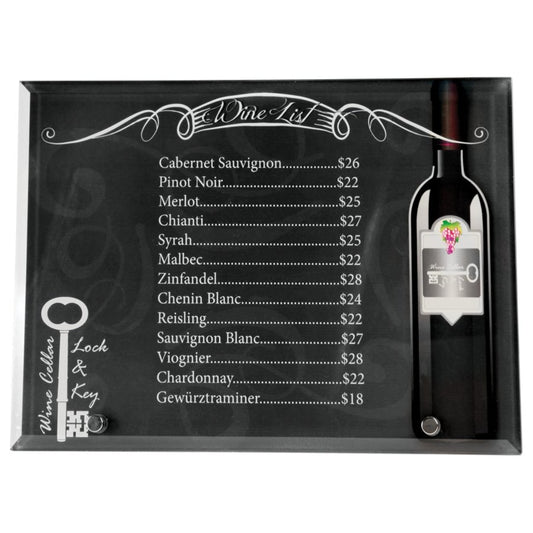 Sublimation Horizontal Glass with 2 Silver Pins