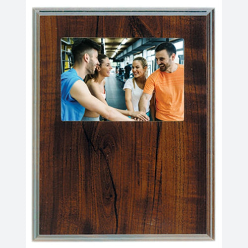 Cherry Finish Slide-In Frame Plaque with Window