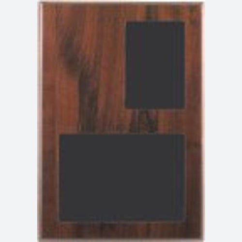 Cherry Finish Slide-In Frame Plaque with and Windows