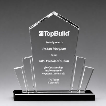 Tower Spotlight Acrylic Award w/ Accent
