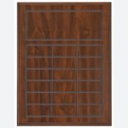 Value Cherry Finish Blank Perpetual Plaque for 18 Plates