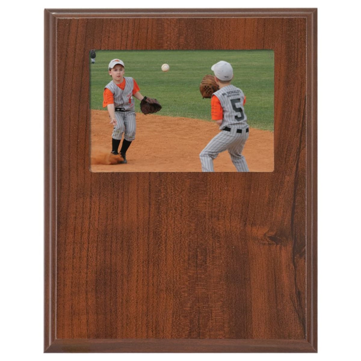 Value Cherry Finish Slide-In Frame Plaque with Window
