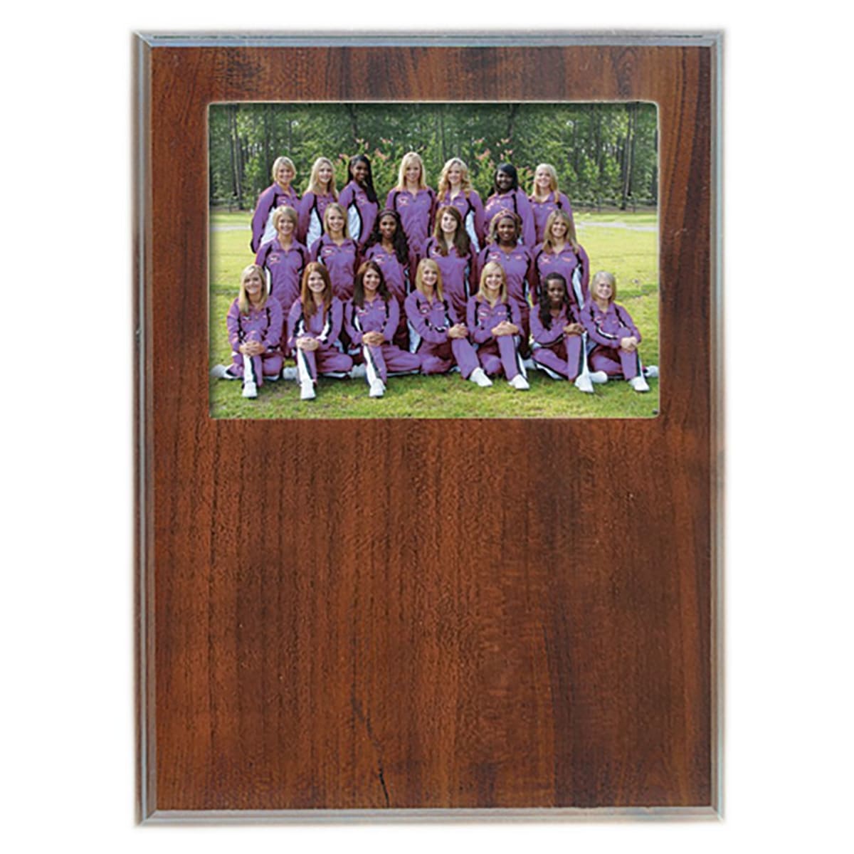 Value Cherry Finish Slide-In Frame Plaque with Window