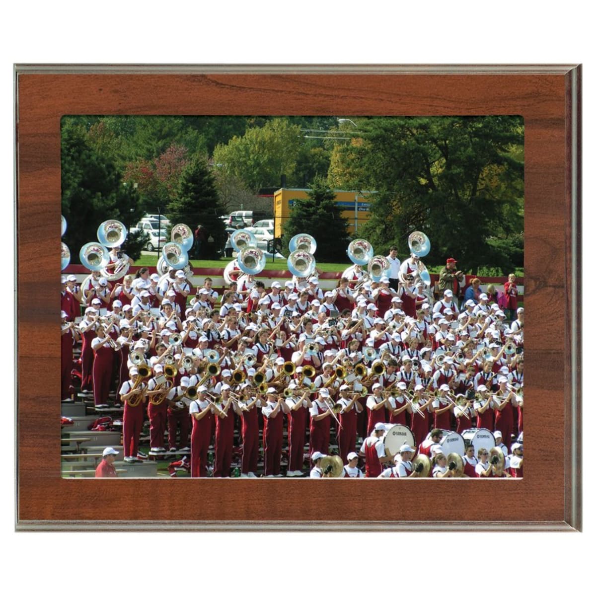 Value Cherry Finish Slide-In Frame Plaque Window