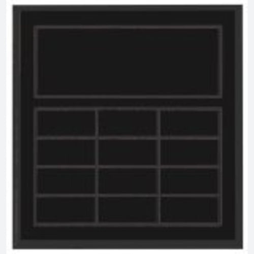 Value Matte Black Finish Blank Perpetual Plaque for 12 Plates