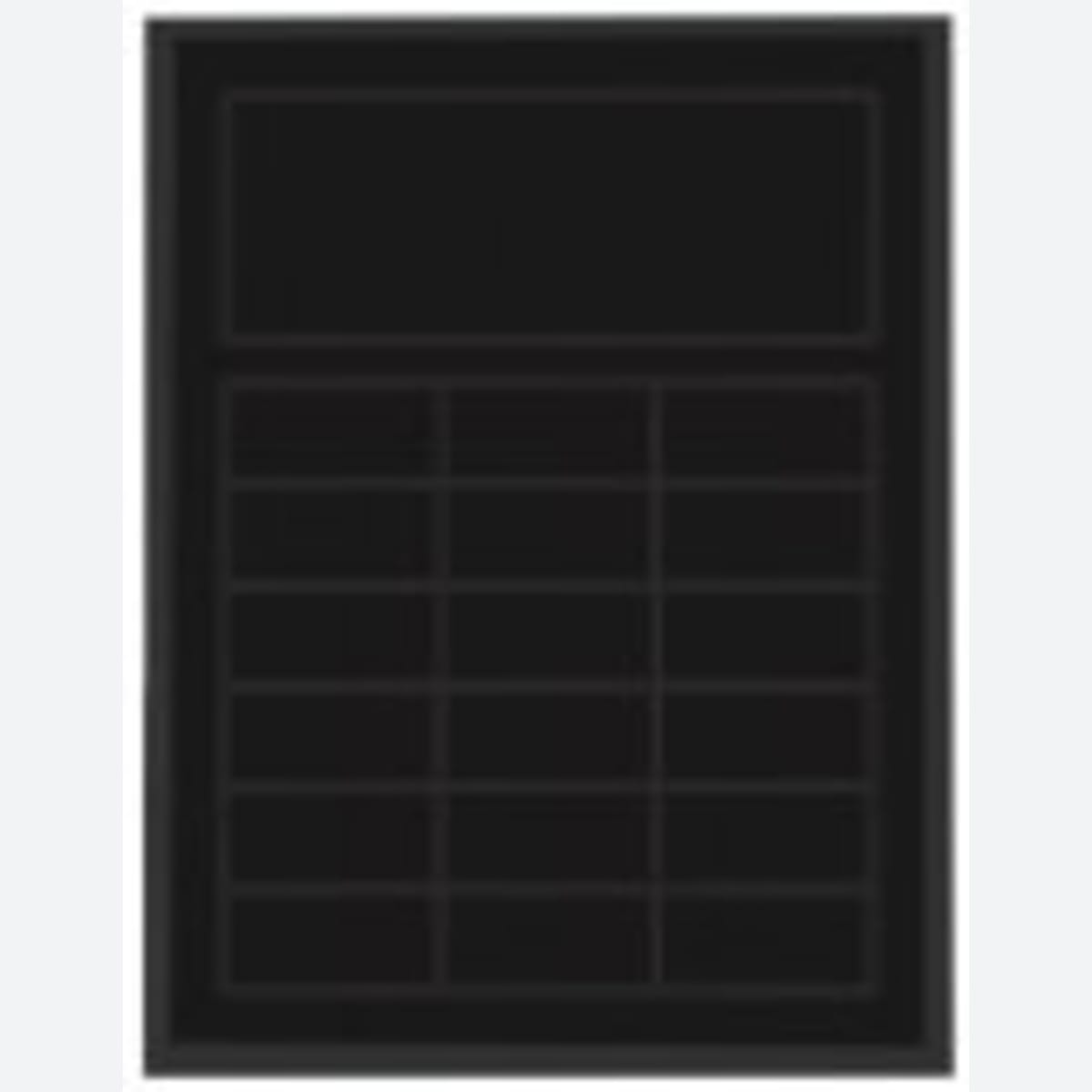 Value Matte Black Finish Blank Perpetual Plaque for 18 Plates