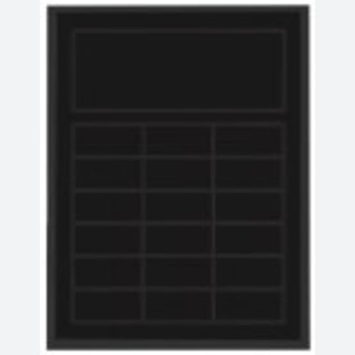 Value Matte Black Finish Blank Perpetual Plaque for 18 Plates