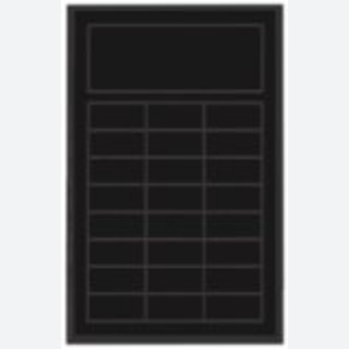 Value Matte Black Finish Blank Perpetual Plaque for 24 Plates
