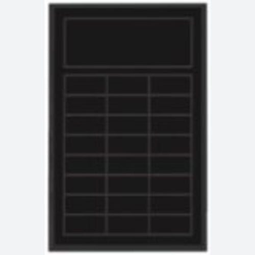 Value Matte Black Finish Blank Perpetual Plaque for 24 Plates