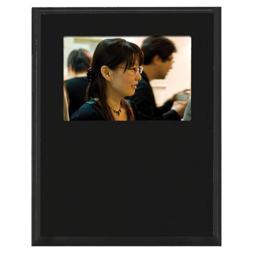 Value Matte Black Finish Slide-In Frame Plaque with Window