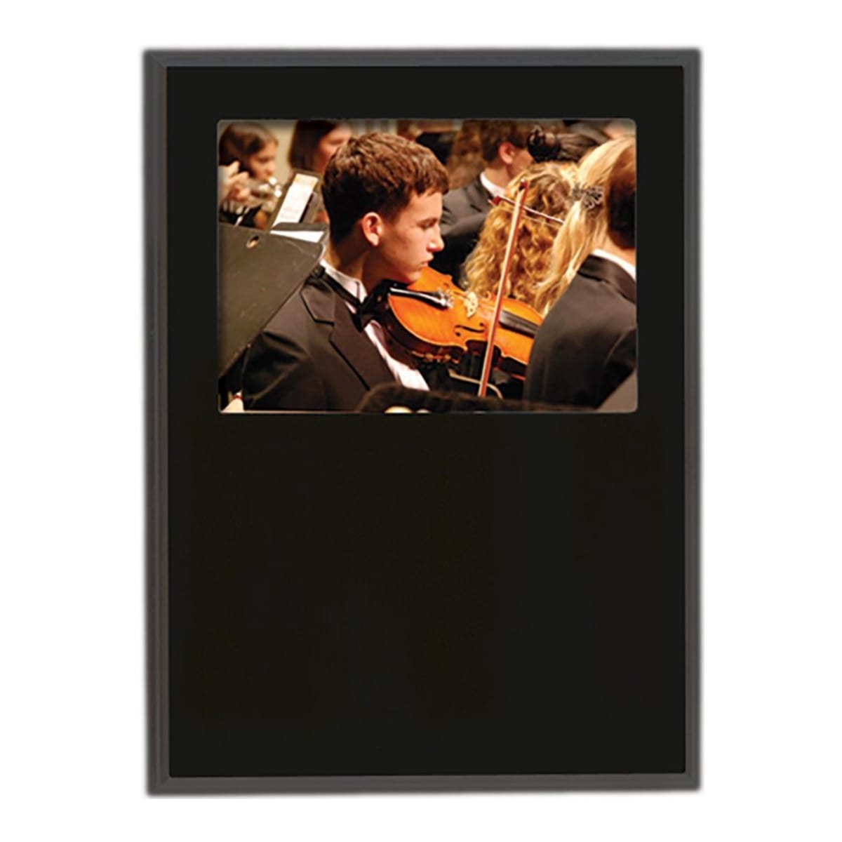 Value Matte Black Finish Slide-In Frame Plaque with Window