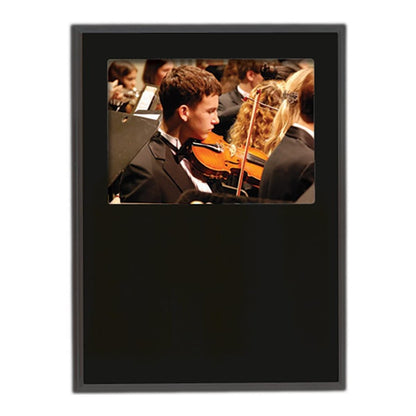 Value Matte Black Finish Slide-In Frame Plaque with Window