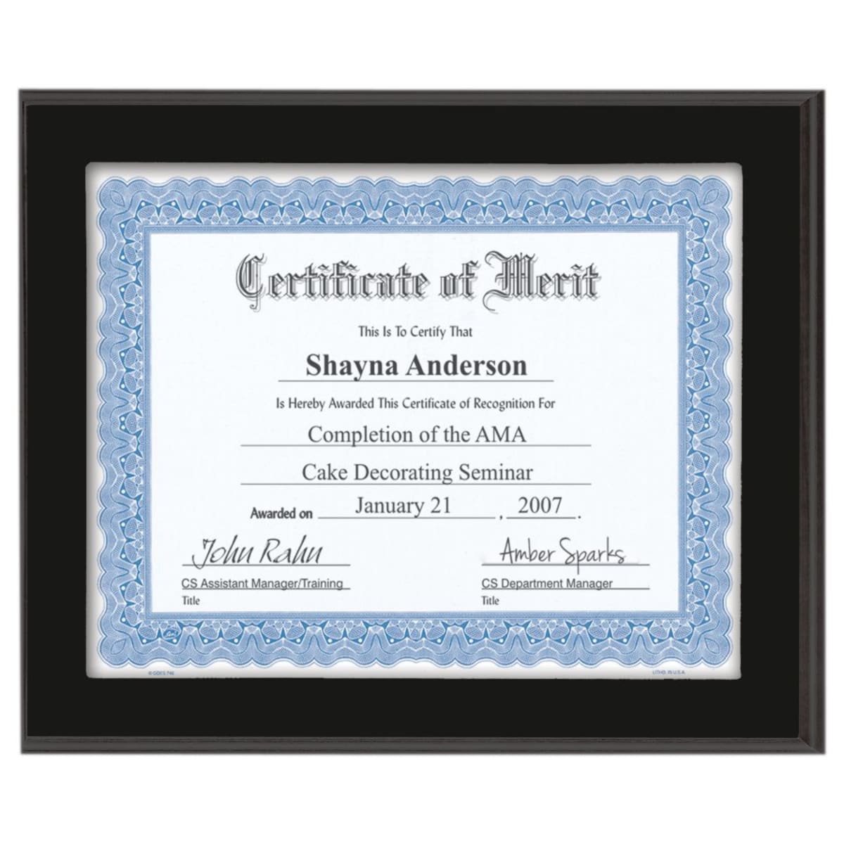 Value Matte Black Finish Slide-In Frame Plaque Window