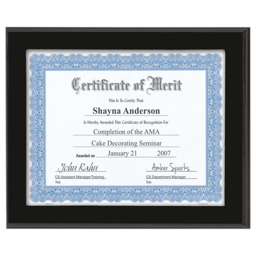 Value Matte Black Finish Slide-In Frame Plaque Window