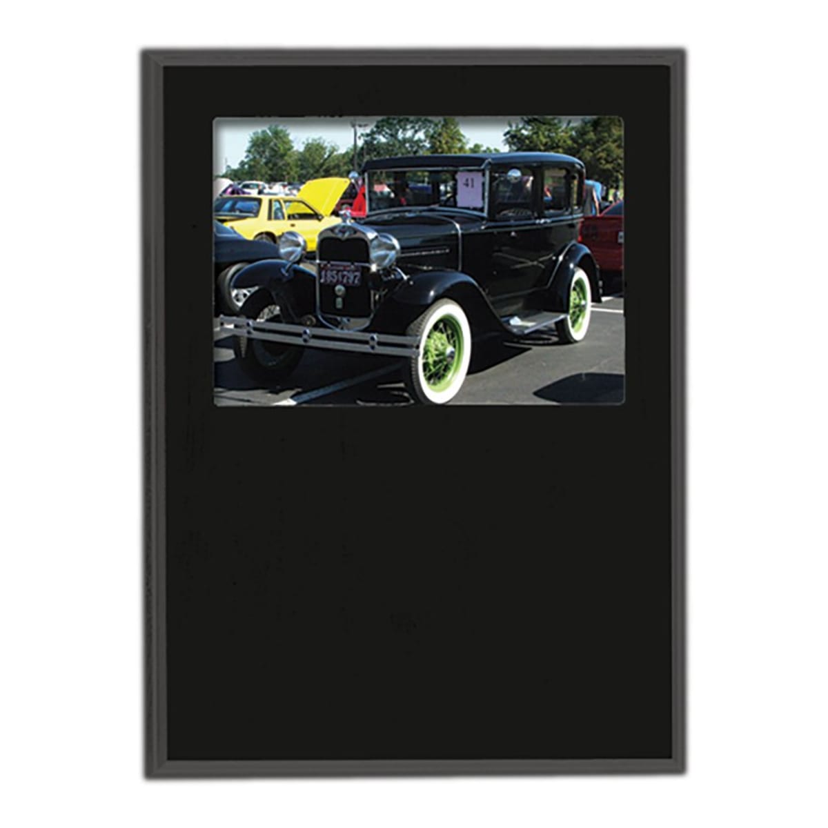Value Matte Black Finish Slide-In Frame Plaque with Window