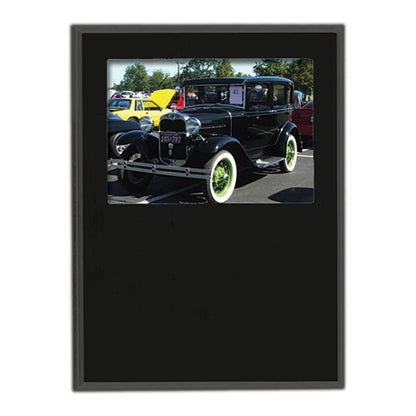 Value Matte Black Finish Slide-In Frame Plaque with Window