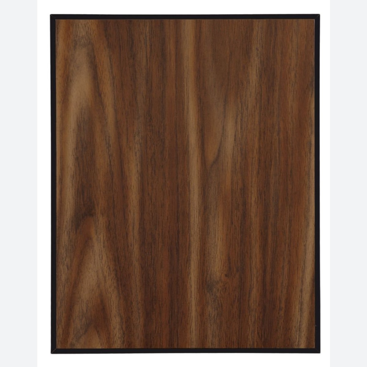Value Walnut Finish Plaque with 45 Degree Bevel Black Edge