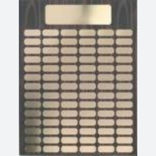 102 Gold Plate Walnut Finish Completed Perpetual Plaque
