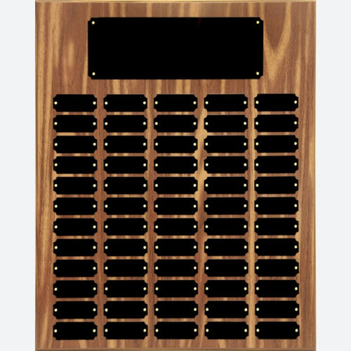 60 Black Plate Walnut Finish Completed Perpetual Plaque