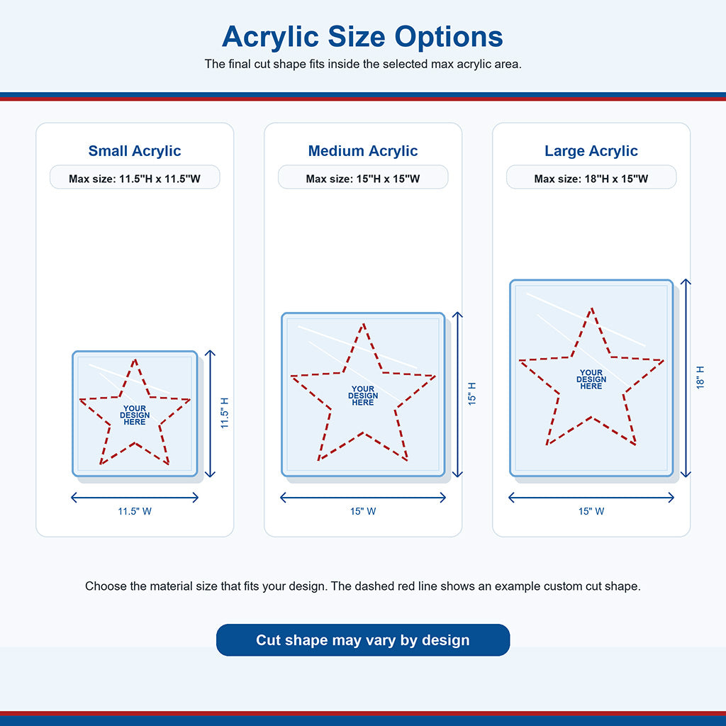 Custom Acrylic Awards - 1st, 2nd, 3rd place Bundle