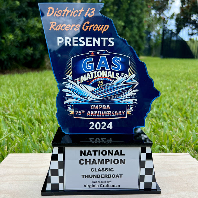 Acrylic boat championship award