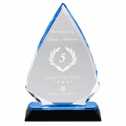 Diamond Arrow Corner Base Acrylic Award