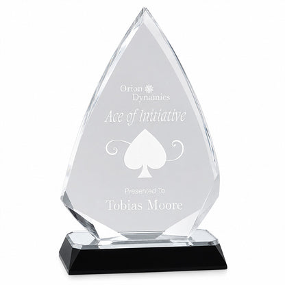Diamond Arrow Corner Base Acrylic Award