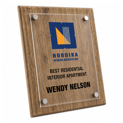 Barnwood Floating Acrylic Plaque