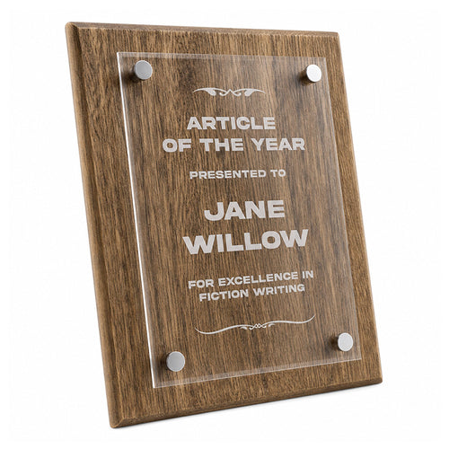 Barnwood Floating Acrylic Plaque