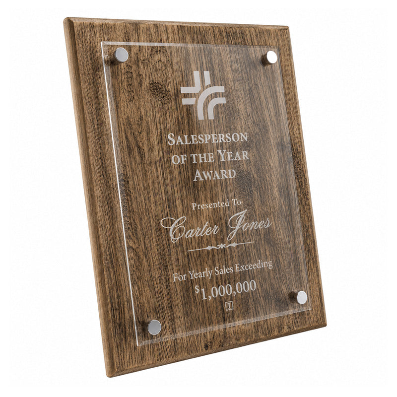 Barnwood Floating Acrylic Plaque