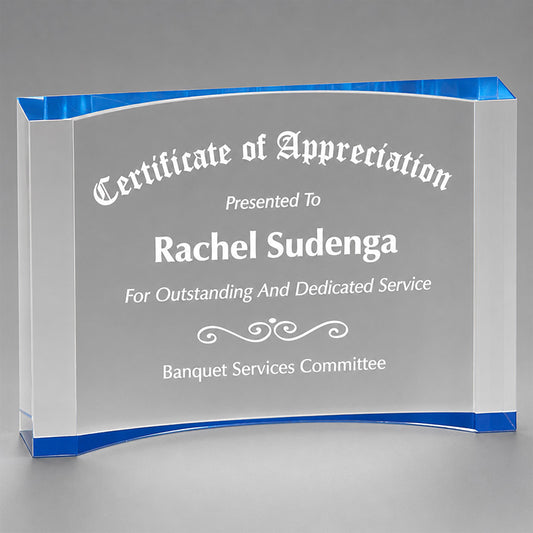 Crescent 1" Thick Acrylic Award